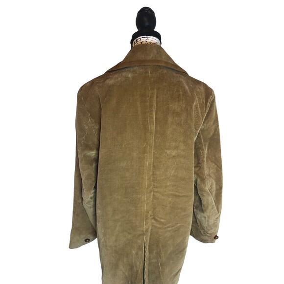 Vintage Lakeland Button Front Tan Corduroy Fully Lined Men Jacket Coat USA Sz 40 - Picture 4 of 9